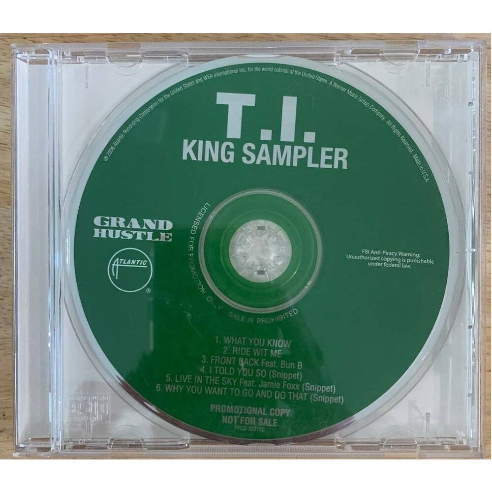 TI King Sampler Rare Promotional CD 2006 Grand Hustle Atlantic Records Hip Hop